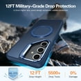 thumbnail image 4 of ANTSHARE for Samsung Galaxy S24 FE Case with 360°Rotatable Magnetic Stand & 9H ScreenProtector-Blue, 4 of 7