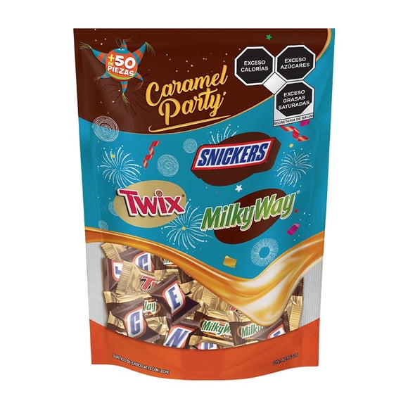 Mars Mix de Chocolates Milky Way, Snickers, Twix 50 Piezas, Caramel Lovers 632g