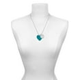 thumbnail image 2 of Delight Jewelry Acrylic 1" Teal Heart She is Clothed in Stength and Dignity Charm Necklace, 20"+3", 2 of 4