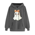 thumbnail image 3 of cocolona Womens Halloween Graphic Hoodie Fall Winter Long Sleeve Drawstring Sweatshirts Halloween Sweatshirts for Women, 3 of 4