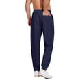 thumbnail image 4 of COOFANDY Men's Linen Casual Pants Lightweight Jogger Pants Elastic Waist Drawstring Yoga Beach Pants with Pockets, 4 of 9