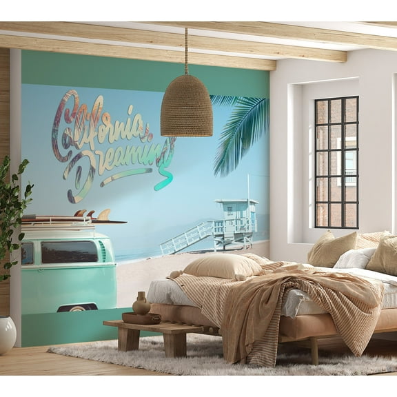 Tropical Surf Non-pasted Wallpaper Wall Mural - California Dreaming