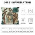 thumbnail image 5 of Qinduosi Hello Winter Pine Cone Decorative Throw Pillow Cover, Let It Snow Wooden Christmas Tree Cushion Case Decor, Bow-Knot Berry Snowflake Pillowcase Decorations for Sofa Couch  White, 5 of 5
