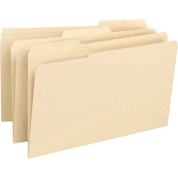 Business Source, BSN16516, 1/3-cut 1-ply Tab File Folders, 50 / Box, Manila