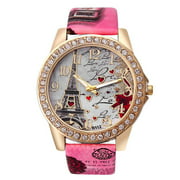 Korean Style Casual Watch Women Waterproof Leather Luxury Watches Date Quartz Clock Watches Dial Full Diamond Watch