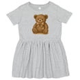thumbnail image 3 of Inktastic Vintage Teddy Bear with Patch Girls Toddler Dress, 3 of 5