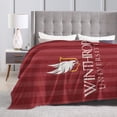 thumbnail image 4 of Winthrop A University Logo Fleece Blanket, Very Soft Microfiber Flannel Blanket for Couch Warm and Cozy for All Seasons, 4 of 6