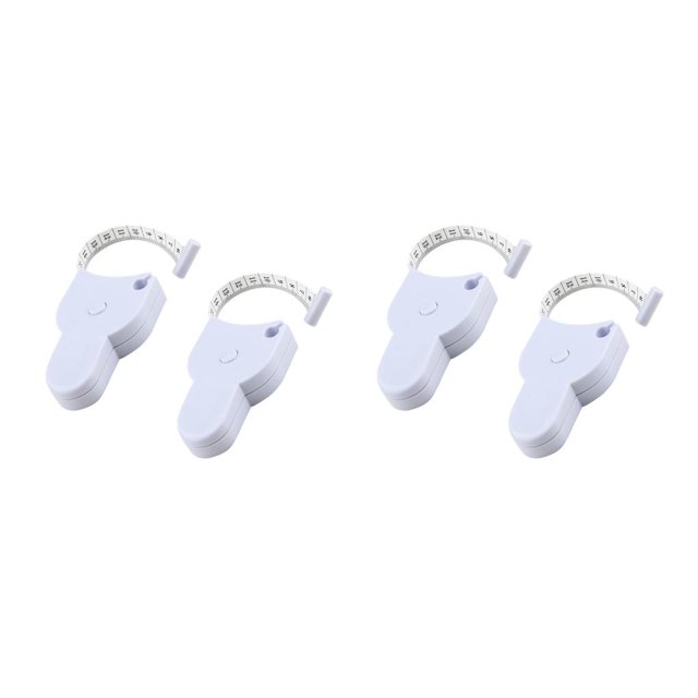 Bewildely Cinta métrica telescópica automática retráctil en forma de Y con mango circunferencia del pecho 1,5 M herramienta de medición de 2 piezas/blanco 2Conjunto