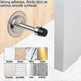 thumbnail image 5 of 2 Pack Stainless Steel Door Stops Wall Mounted & Fittings, Self-adhesive Door Stopper With Rubber Buffer, Screw Fixing Or Stick On Wall Or Sk, 5 of 5
