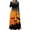 Orange-c, variant on TJAZFJPA Linen Dress Womens Casual and Fashionable Printed Round Neck Long Sleeved Patchwork Long Skirt Dress Towel Dress Sweetheart Neckline Dress
