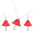 thumbnail image 4 of 1 collar de aretes de champiñones, 4 of 4