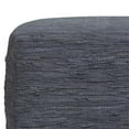 thumbnail image 3 of Pemberly Row Pouf Carré Bohème en Cuir Véritable Tissé Bleu Foncé, 3 of 7