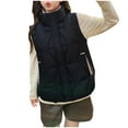 thumbnail image 4 of Uaswgudfs ​Sleeveless Quilted Vest: Women's Autumn Zip-Front High Collar Coat with Side Ties & Pockets - Fitted Silhouette​, 4 of 4
