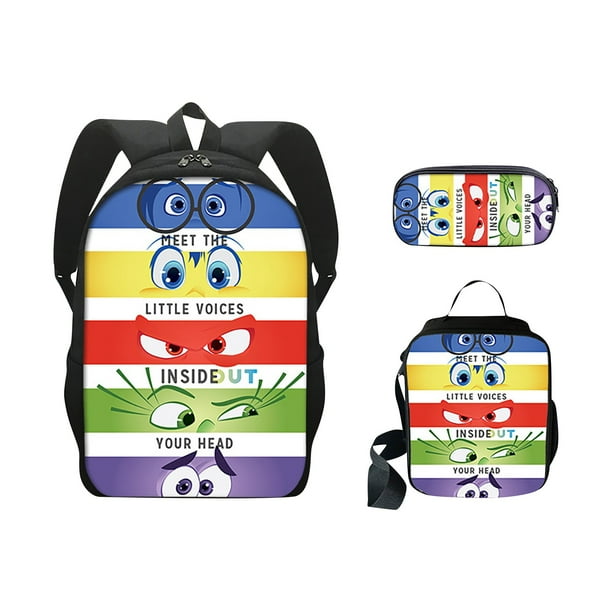 Inside Out 2 Backpack 16 School Bag School Backpack Back to School Supplies Laptop Backpack Travel Backpack Bookbag with Adjustable Shoulder Straps Padded Back Backpack for School Walmart