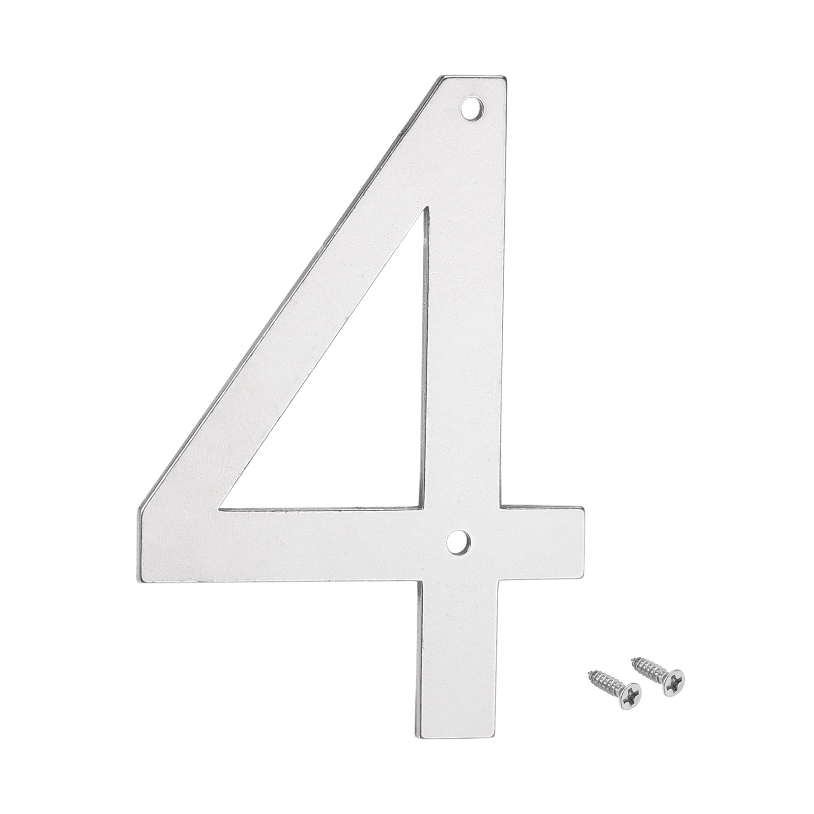 Uxcell 5 Inch 304 Stainless Steel House Number Polishing for Door Mailbox(Number 4)