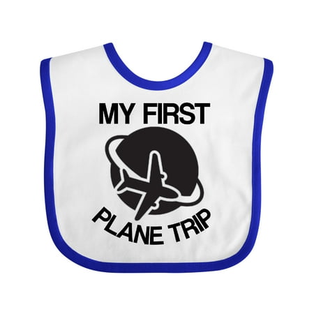 

Inktastic My First Plane Trip Airplane Gift Baby Boy or Baby Girl Bib