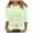 A Green, variant on Fjofpr Womens Tops under $10 3/4 Sleeves Ladies' Loose Casual Easter Print Round Neck Three Quarter Sleeve 3/4 Sleeve T-shirt Top