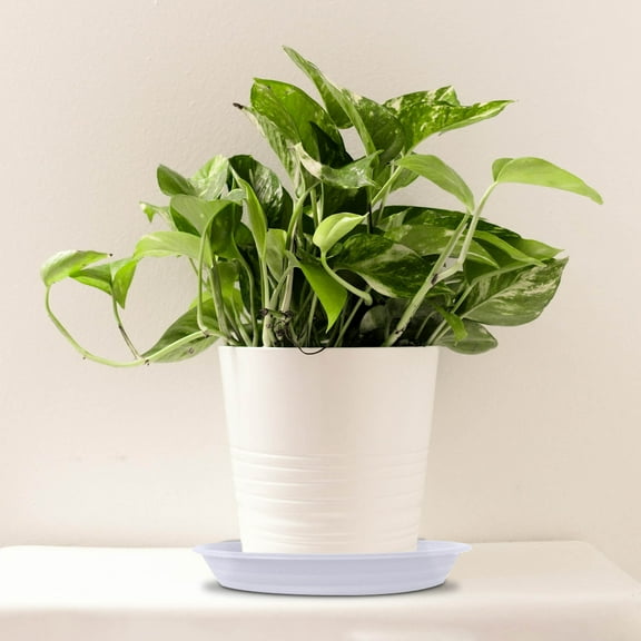 YaoZQ 14 inch Heavy Duty Saucer, Large Round Flower Pot Tray, Thickened Water Catcher for indoor Floor & Carpet Protection