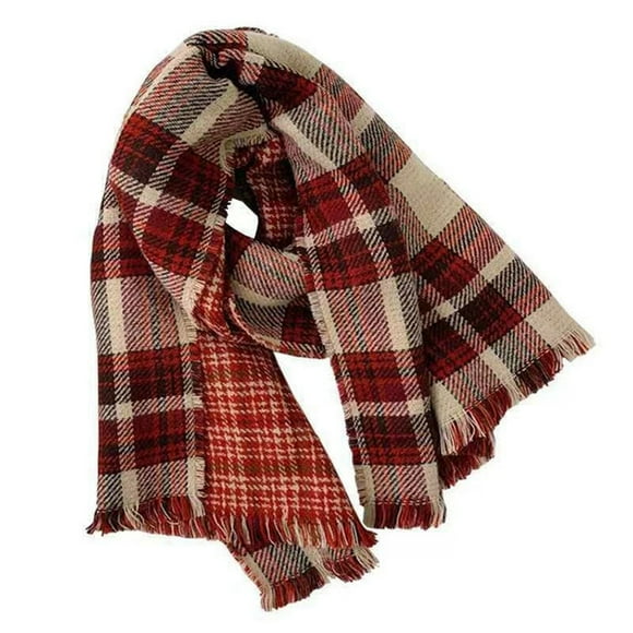 Women Scarf Warm Long Casual Winter Scarf Shawl Scarf Plaid Scarf for Christmas