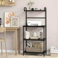 thumbnail image 4 of Costway 4-Tier Baker's Rack Microwave Oven Rack Shelves Kitchen Storage Organizer Black, 4 of 10