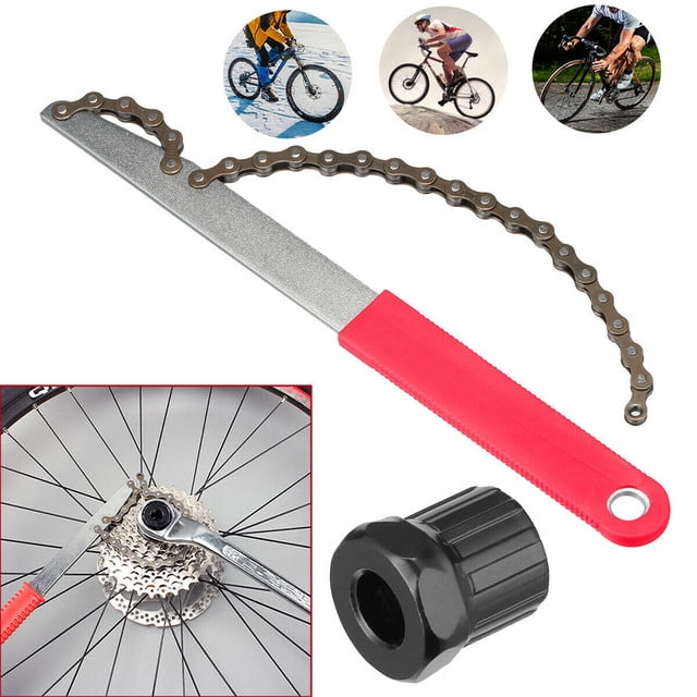 US Bike Bicycle Lock Remover Tool Kit MTB Cassette Freewheel Chain Whip Sprocket