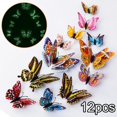 thumbnail image 1 of 12* 3D Double-Layer Butterfly Wall Stickers Home Bedroom Background Art Decor, 1 of 10