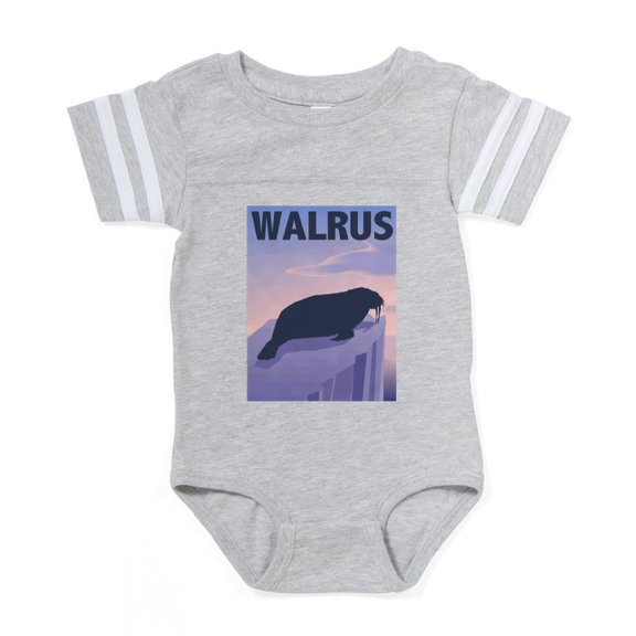 CafePress - Graphic Walrus - Cute Infant Baby Football Bodysuit