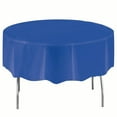 thumbnail image 2 of (4 pack) Way to Celebrate! Plastic Round Tablecloths, 84 in, Electric Blue, 2ct, 2 of 3