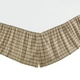 thumbnail image 2 of VHC Brands Cider Mill Twin-Size Plaid Bed Skirt, Tan & Charcoal, 39x76x16, 2 of 5