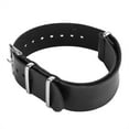 thumbnail image 4 of Correa de reloj de cuero PU de 20 mm Accesorio de repuesto de correa de reloj ajustable Negro, 4 of 5