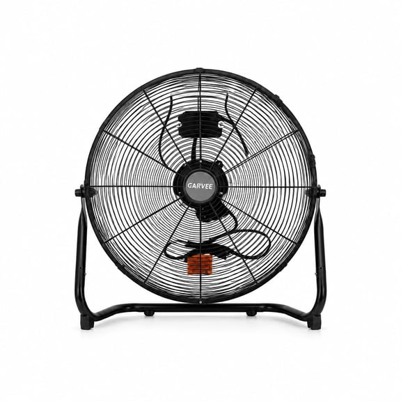 20 Inch Cradle Floor Fan, High Velocity Metal Blade Floor Fan | 3000CFM, 1450RPD, 3 Speed, 360 Degree Adjustable, Carry Handle, Cooling for Industrial Commercial Garage and Home