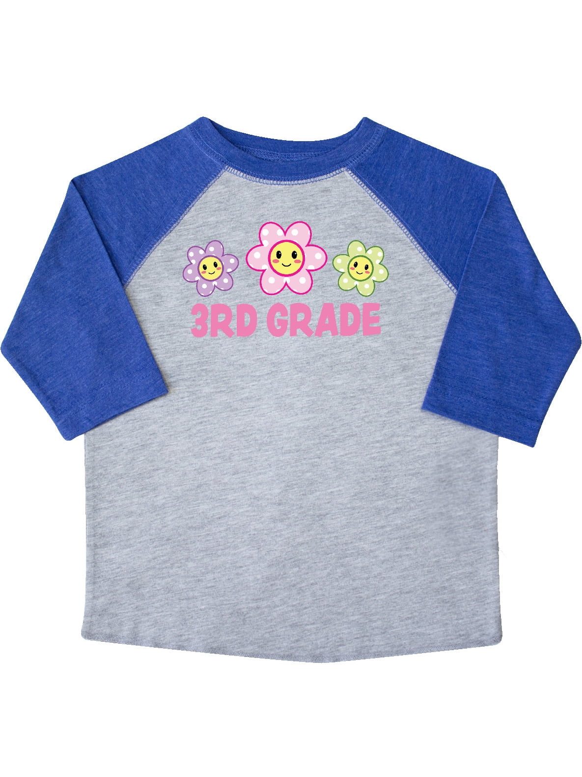 inktastic 3rd Grade with Polka Dot Flowers Toddler T-Shirt