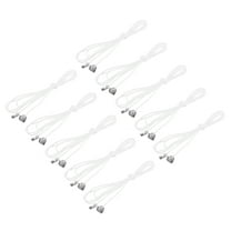 Uxcell Pull Cord for Ceiling Switch Light Pull Cord String Ceiling Fan String Pull Chain Extension, White Silver 10 Pack
