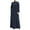 Navy, variant on Women Middle Arabic Style Stand Up Collar Zipper Cardigan With Pockets Temperament Loose Robe And Elegant Prayer Robe Dress