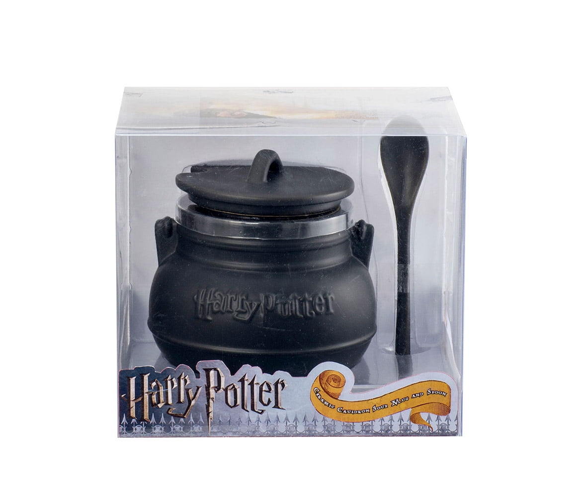 Harry Potter Ceramic Cauldron Soup Ceffo with Spoon 