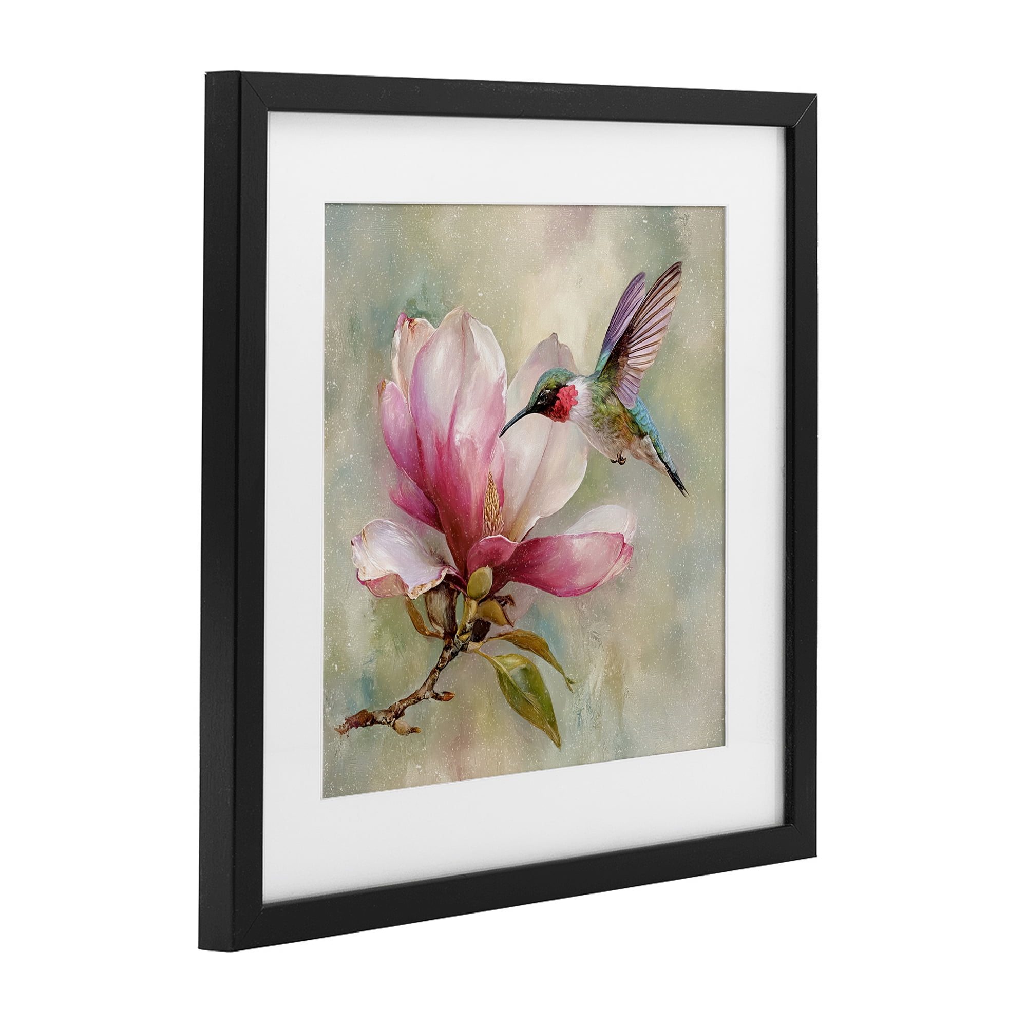 Stupell Industries Magnolia Ruby Hummingbird Black Framed Print Under Glass, design by Tina LeCour