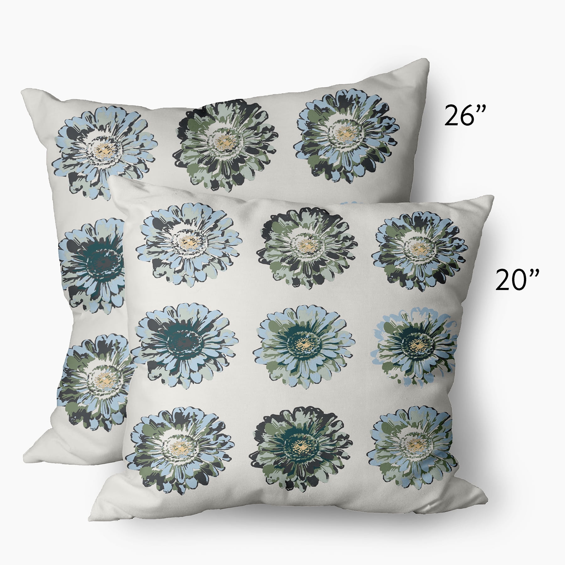 Simply Daisy 20 in x 20 in Contemporary Polyester Throw Pillow