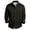 Black A, variant on Asxite Mens Plus Size Tops Fall Striped Print Casual Business Pocket Long Sleeve Shirts