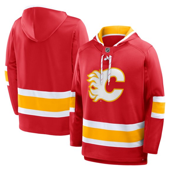 Men's Fanatics Red Calgary Flames Prime Time Fleece Hoodie