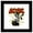 Black Framed Version, variant on Gallery Pops AC/DC - Angus Young Logo Graphic (Michael Putland) Wall Art, Black Framed Version