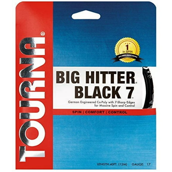 Tourna Big Hitter Black7 Ultimate Spin Polyester Tennis String 17g set