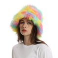 thumbnail image 1 of Fuzzy Bucket Hat Windproof Ultra-Thick Super Soft Non-Fading Ear Protection Women Winter Warm Faux Fur Hat, 1 of 10