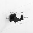 thumbnail image 1 of Matte Black Gold Bathroom Accessories Set Wall Towel Holder Roll Paper Holder Towel Ring Robe Hook Stainless Steel Hardware Set, 1 of 5