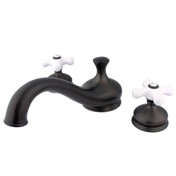 Elements Of Design Es3335px Double Handle Deck Mounted Roman Tub Filler - Bronze