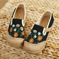 thumbnail image 2 of Fesfesfes Women Shoes Round Toe Ethnic Style Embroidered Lightweight Shoes Soft Comfortable And Breathable Retro Shoes 37(5.5-6), 2 of 4