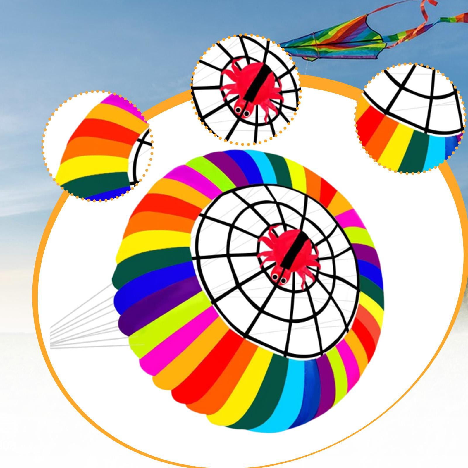 JWQFBC Rainbow Ring Kite 98 inch in Diameter Entry Level No Skeleton Rolling Bowl Crown