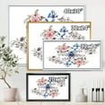 thumbnail image 4 of Designart 'Pink and Blue Wildflowers' Traditional Framed Canvas Wall Art Print, 4 of 5