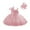 Pink, variant on 6M-3T Baby Tutu Pageant Dress Toddler Bowknot Princess Tulle Girl Gown Flower Dresses with Headwear