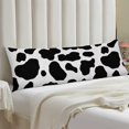 thumbnail image 5 of Cow Print Body Pillow Cover Black and White Cow Cowhide Pattern Long Pillow Case Protector with Zipper Decorative Farmhouse Animal Skin Large Pillowcases Cushion for Bedroom,Couch,Home Gift 20"x54", 5 of 5