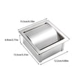 thumbnail image 1 of Porte-papier Toilette Support Ménager Pas de Bavures Poli Rouleau Support Rouleau Montage en Acier Inoxydable Salle de Bain Boîte de Rangement, 1 of 7
